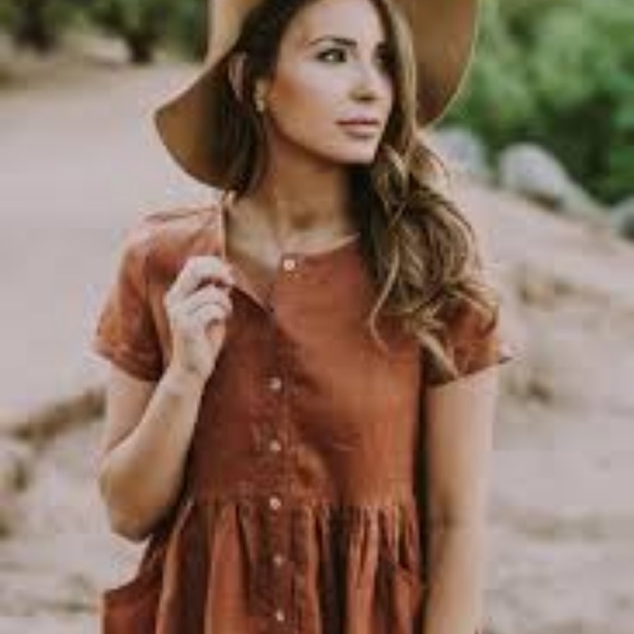 The Nashville Linen Midi in Cider - Picture 2 of 2